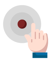 finger on a button icon
