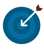 arrow onto target icon