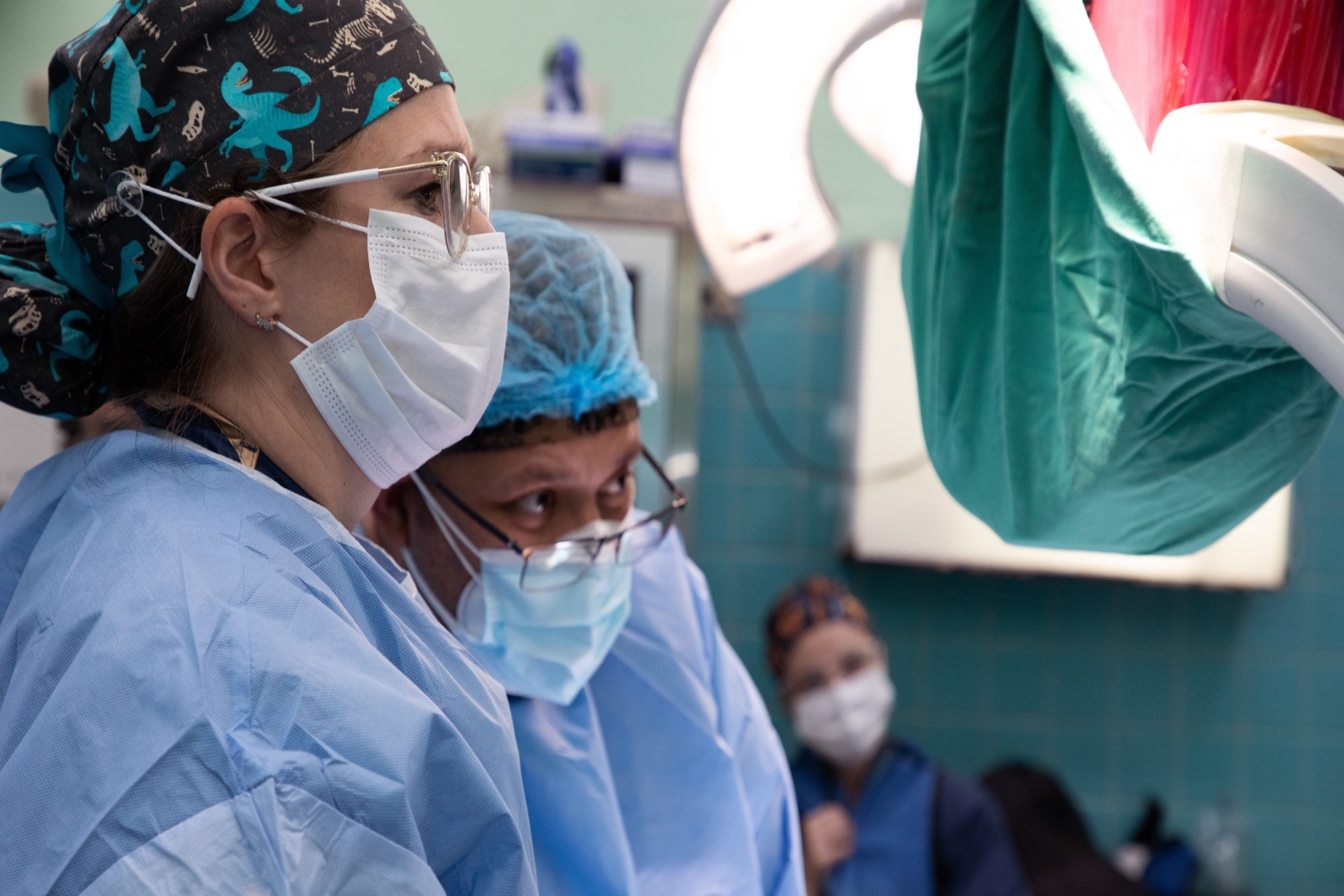 Surgeons in an operating room