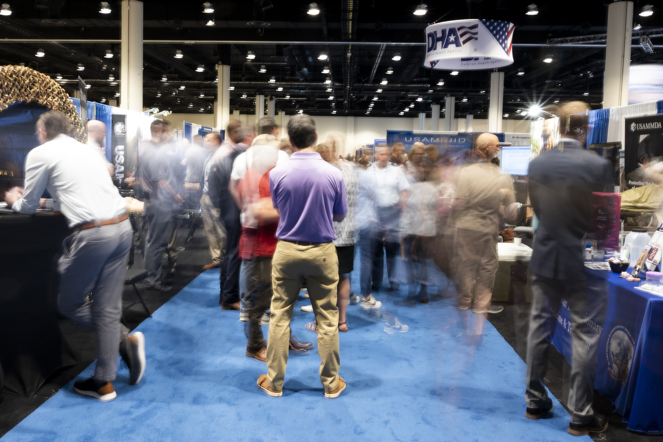 motion blur of conference floor