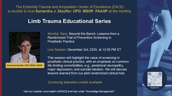 Limb Trauma Educational Series December 2025 flyer