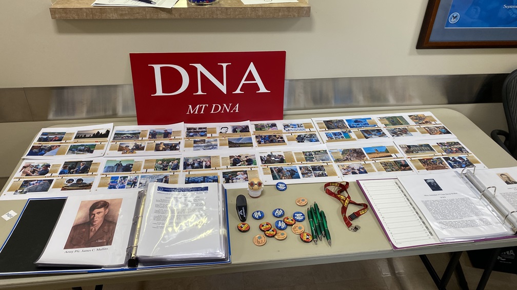 One of the displays for the AFDIL meet & greet on International DNA Day, April 25, 2025 at the Armed Forces Medical Examiner System, Dover Air Force Base, Del.