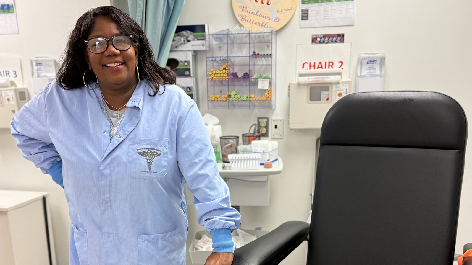 Ms. Bridgette Sutton, a medical technician at Munson Army Health Center, was named Civilian Employee of the Quarter (Cat I) for the second quarter of Fiscal Year 2025.