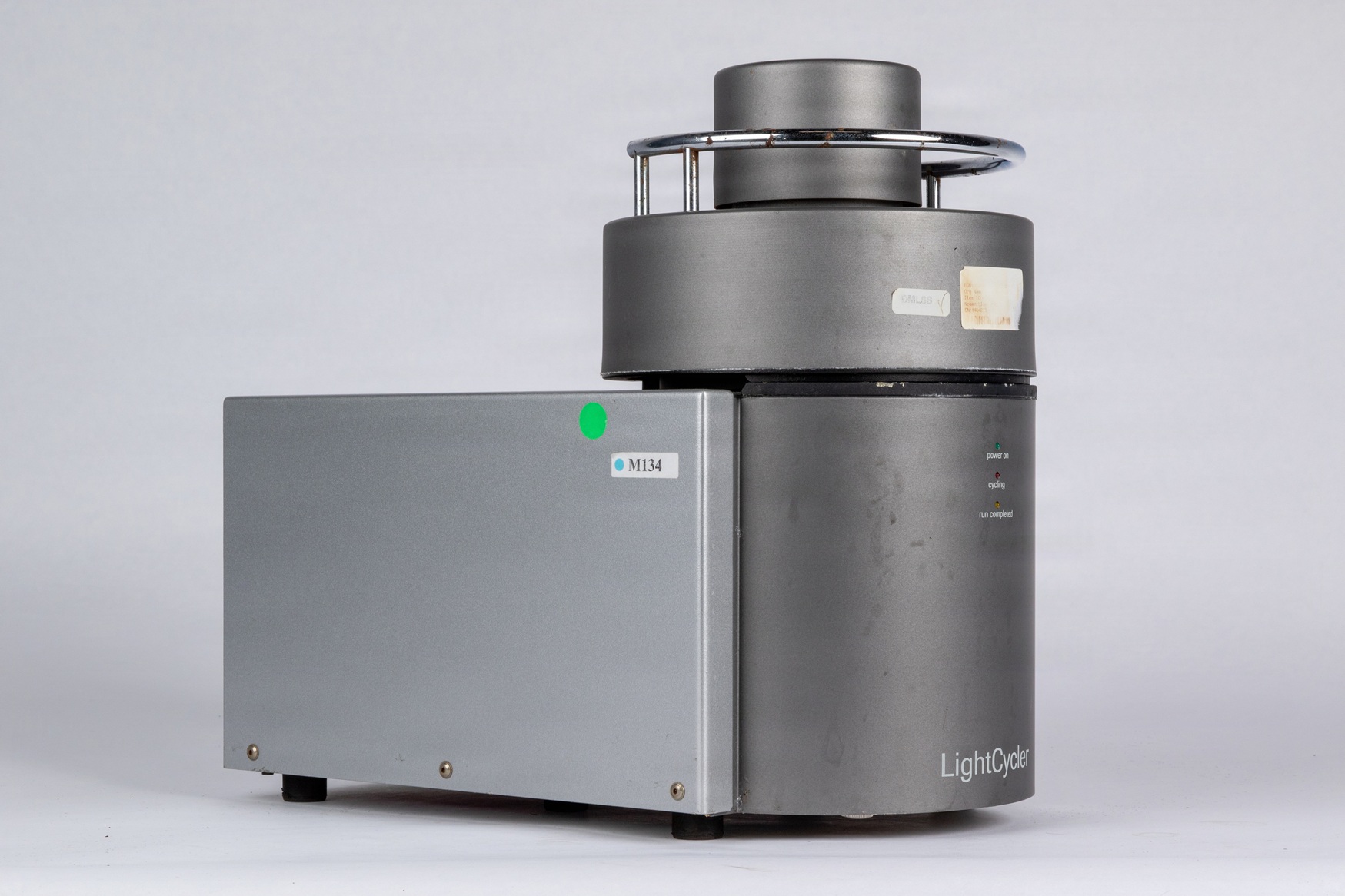 A Roche LightCycler 2.0 used to replicate viral ribonucleic acid in blood samples to verify an Ebola diagnosis. It was used during Operation United Assistance by U.S. Department of Defense medical support, during the 2014-2016 Ebola outbreak to assist the Liberian government in containing the epidemic by providing clinical laboratory expertise. [NMHM 2017.0008.1] (National Museum of Health and Medicine Photo by Kevin Sommer Giron)