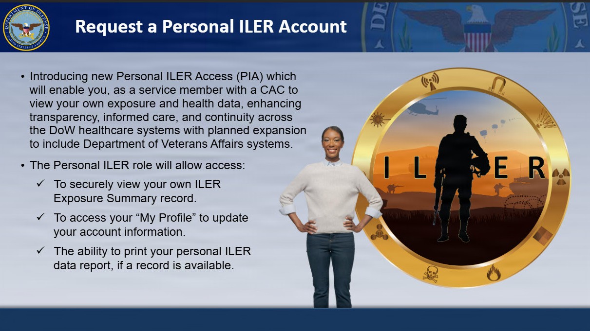 As of March 23, 2026, U.S. service members and civilian employee personnel can gain direct access to their career-long environmental and occupational exposure data through the Individual Longitudinal Exposure Record. 