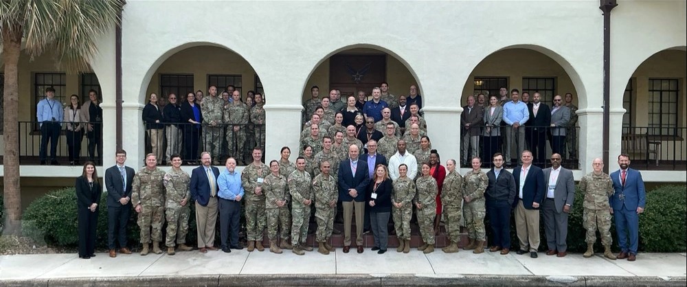 Photo By Edward Cooper | Participants in the inaugural U.S. Army North biological incident tabletop exercise pose for a group photo Dec. 12, 2024, at Joint Base San Antonio-Randolph.