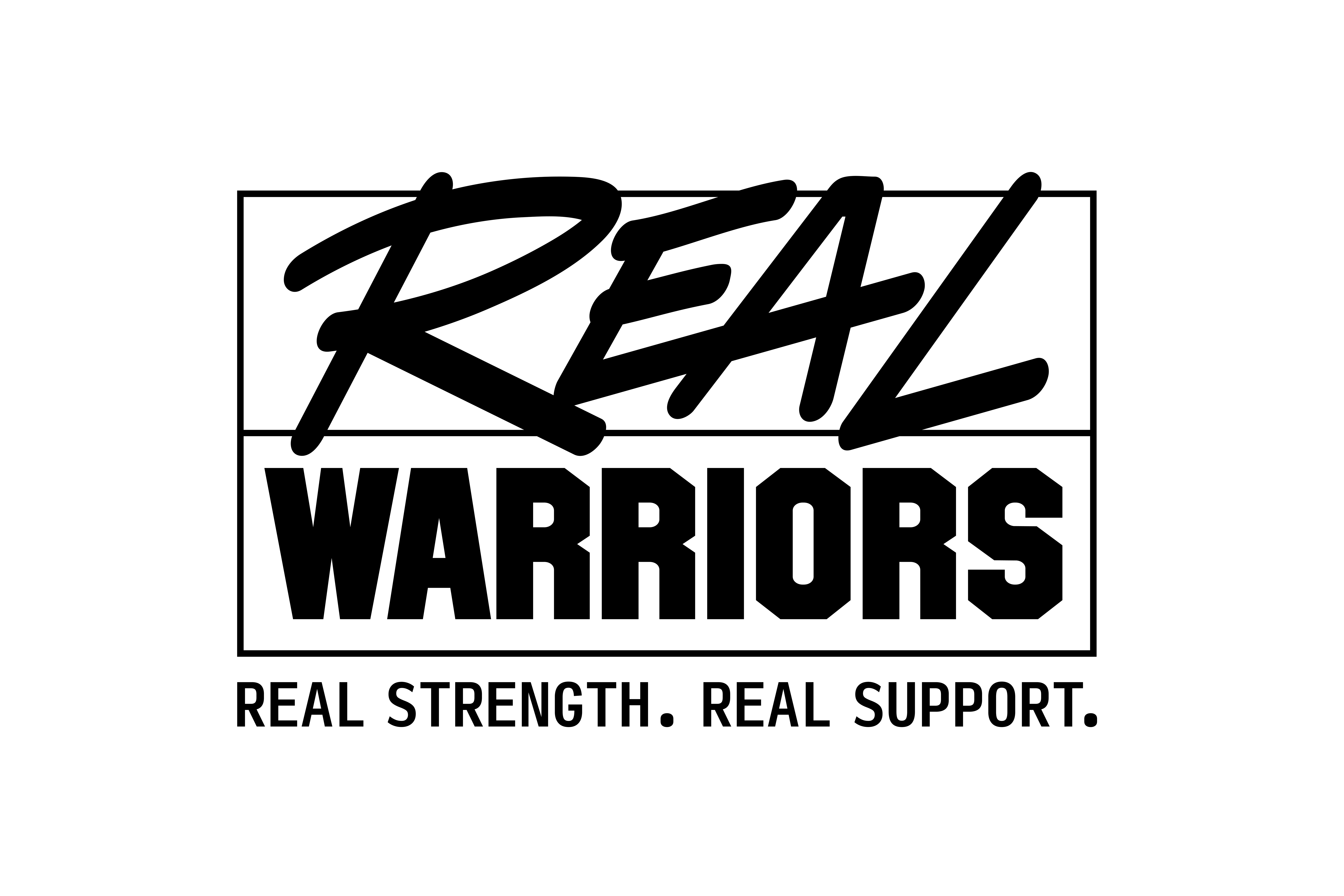 Real Warriors logo black and white